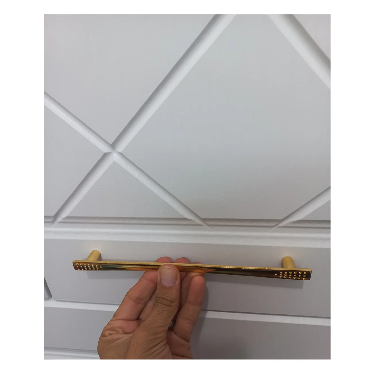 دستگیره کابینت و کمد مدل گراد کد F192 بسته 10 عددی