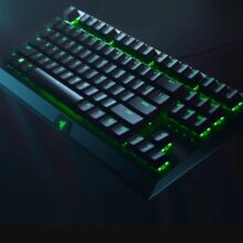 کیبورد مخصوص بازی ریزر مدل BlackWidow X Tenkeyless Green Switch