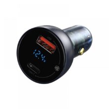شارژر فندکی 65 وات باسئوس مدل Particular Digital Display QC+PPS
