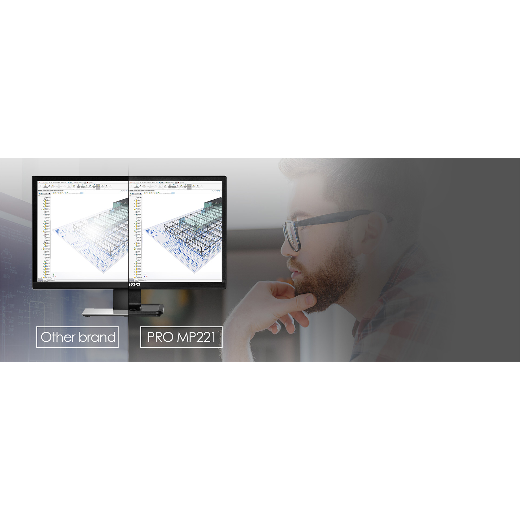 مانیتور ام اس آی مدل PRO MP221 سایز 22 اینچ