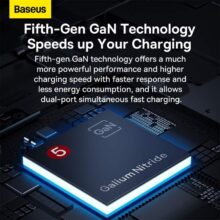 شارژر دیواری 65 وات بیسوس مدل GaN5 Pro Ultra-Slim به همراه کابل تبدیل USB-C