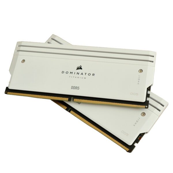 رم دسکتاپ DDR5 دوکاناله 6000 مگاهرتز CL30 کورسیر مدل DOMINATOR TITANIUM WHITE ظرفیت 48 گیگابایت