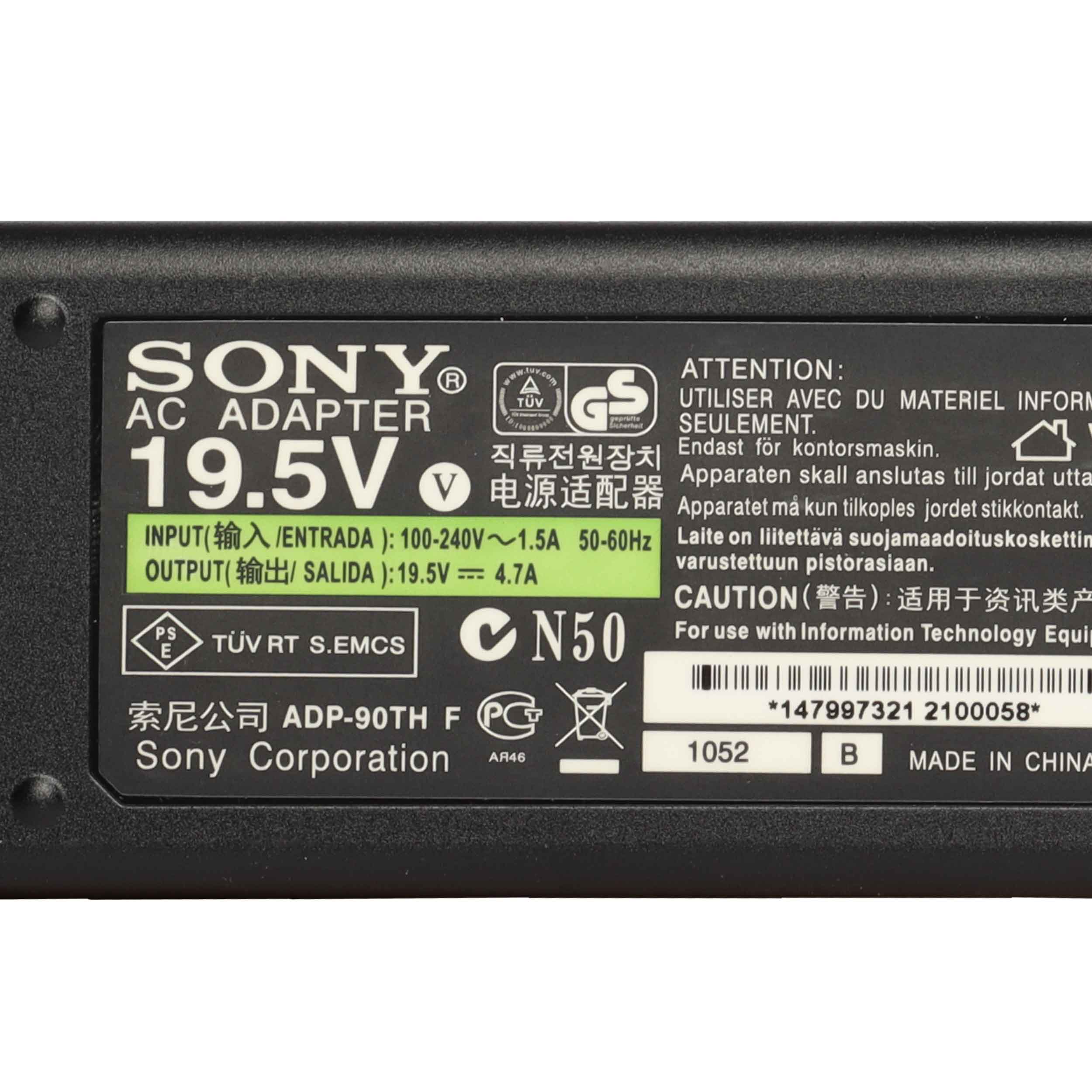 شارژر لپ تاپ 19.5 ولت 4.7 آمپر سونی مدل ADP-90TH F