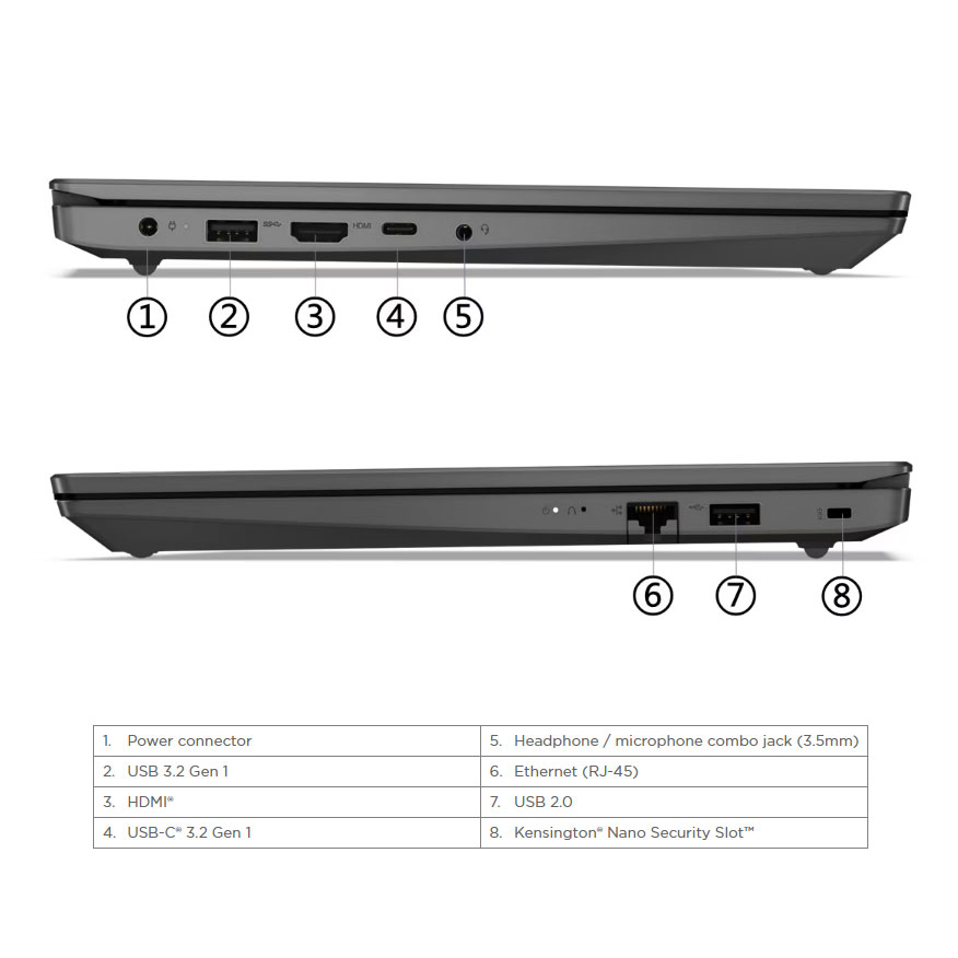 لپ تاپ 15.6 اینچی لنوو مدل V15 G4 IRU-i5 13420H 16GB 256SSD TN - کاستوم شده