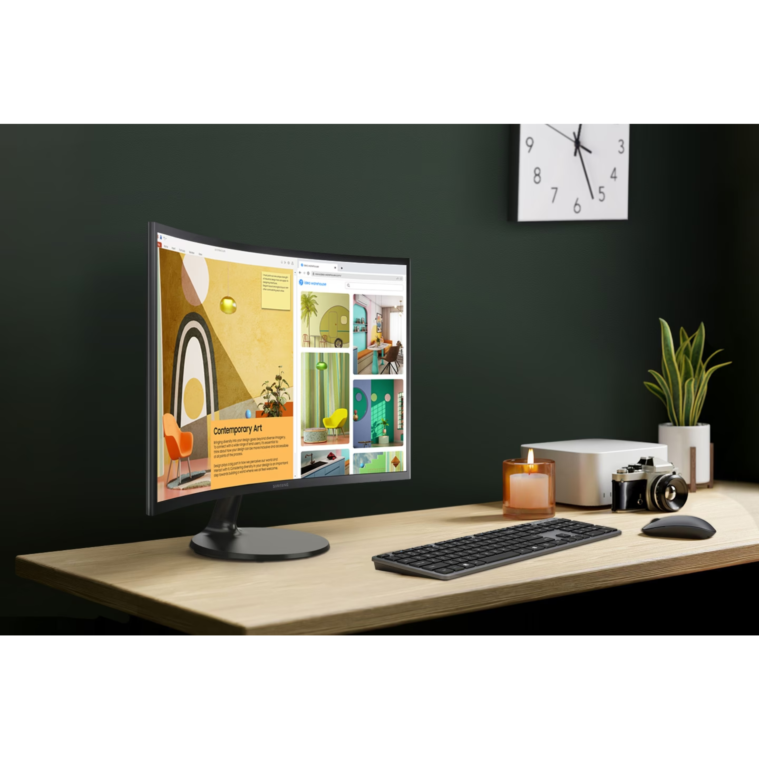 مانیتور خمیده سامسونگ مدل LS24C360 سایز 24 اینچ
