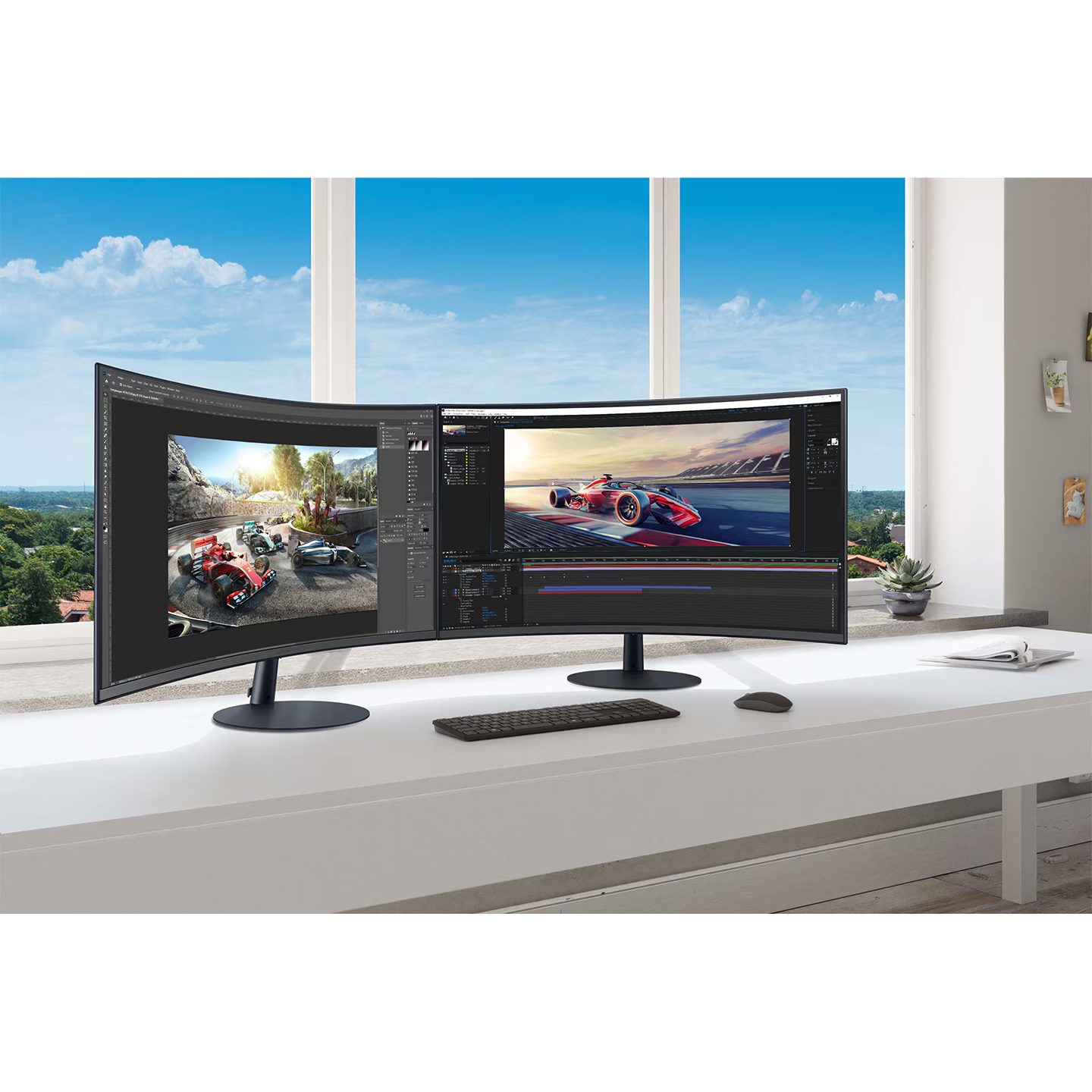 مانیتور خمیده سامسونگ مدل LS27C390 سایز 27 اینچ