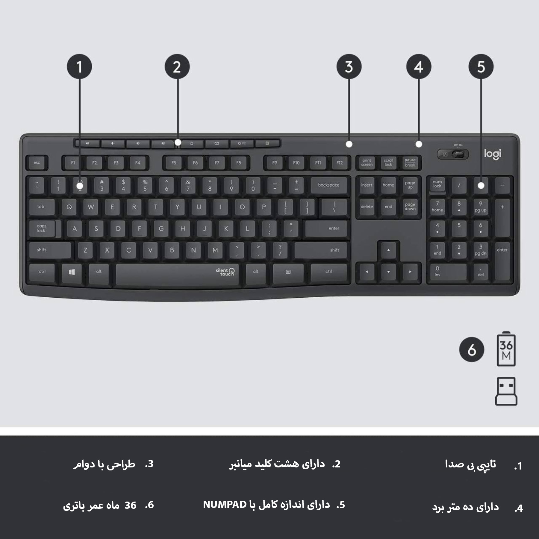 کیبورد و ماوس لاجیتک مدل 295