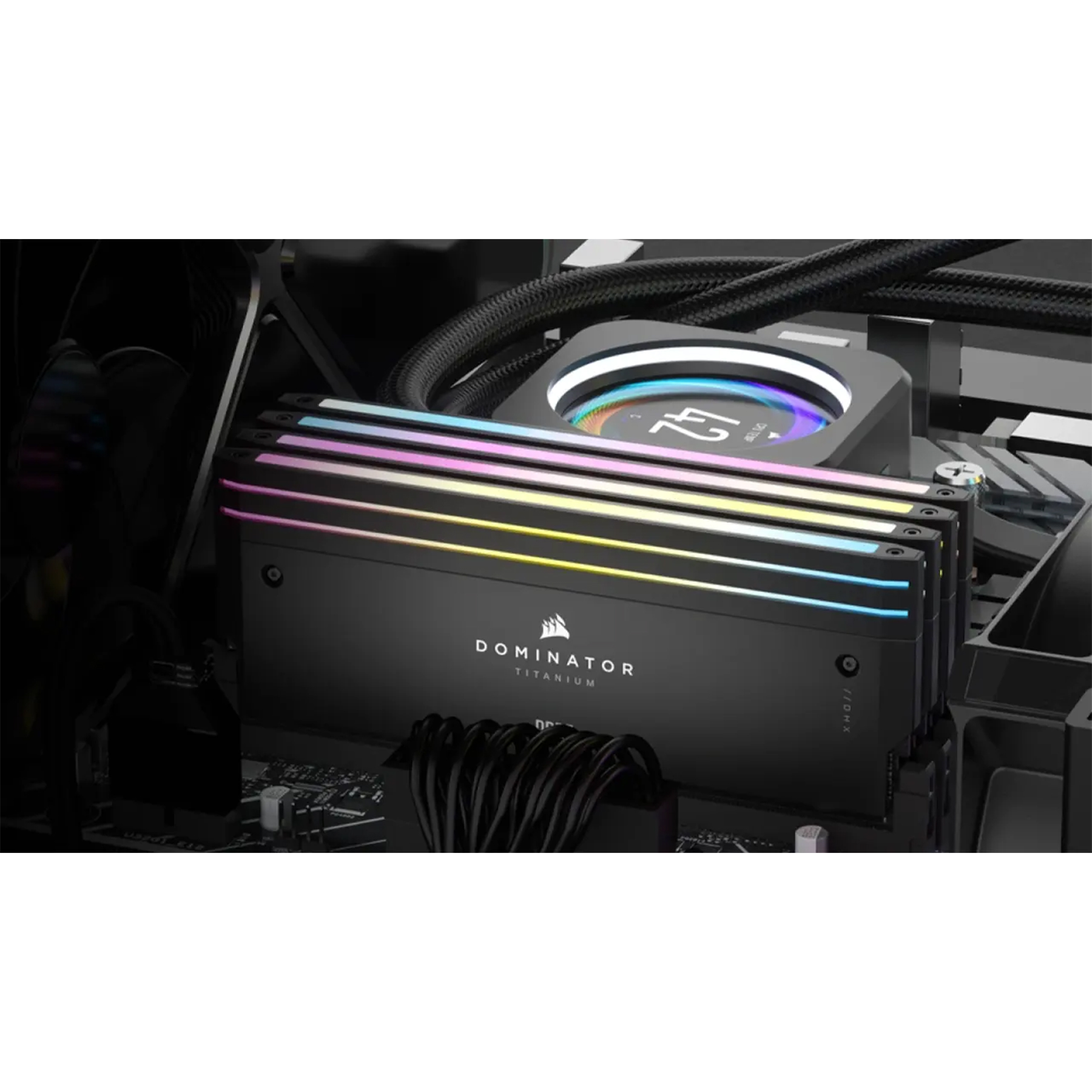 رم دسکتاپ ddr5 دو کاناله 6600 مگاهرتز cl32 کورسیر مدل DOMINATOR TITANIUM ظرفیت 64 گیگابایت