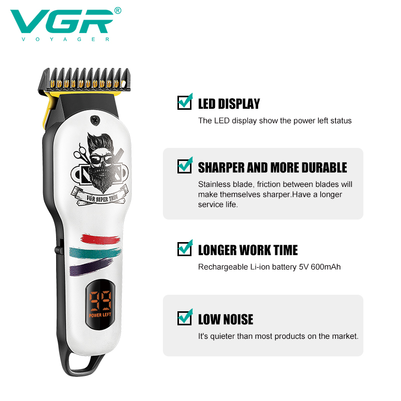 ماشین اصلاح موی سر و صورت وی جی ار مدل V-971